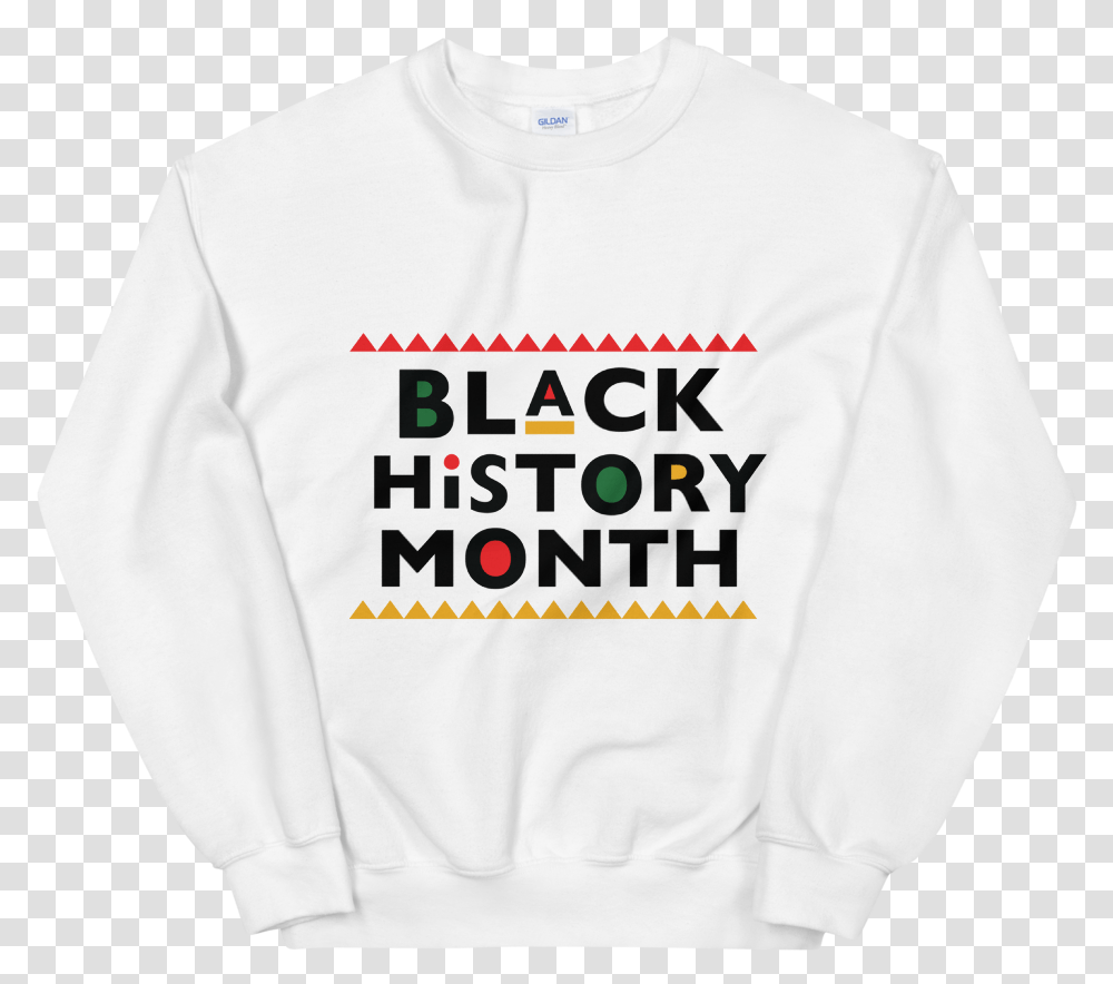 Black History Month Crew Sweatshirt, Apparel, Sweater, Sleeve Transparent Png