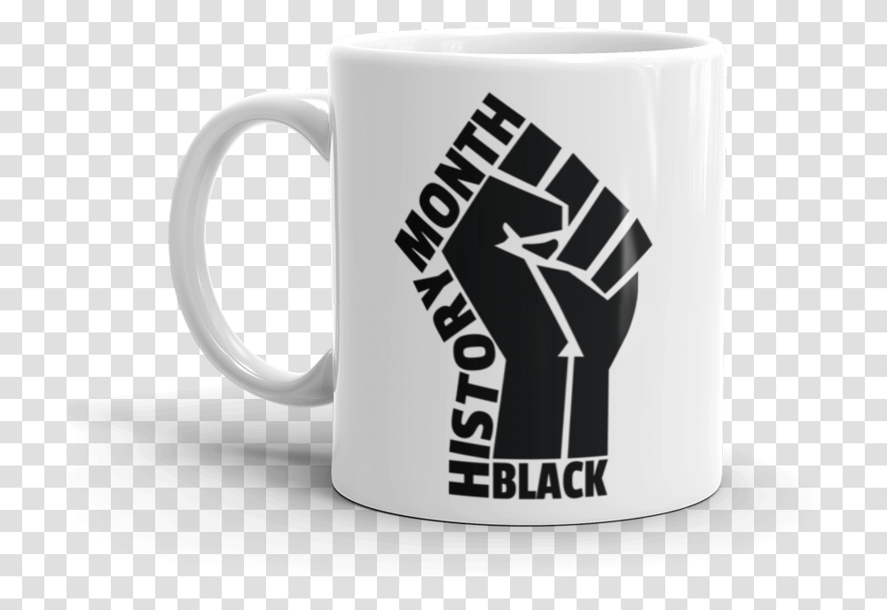 Black History Month Mug Black Power Fist, Coffee Cup, Hand, Tape Transparent Png