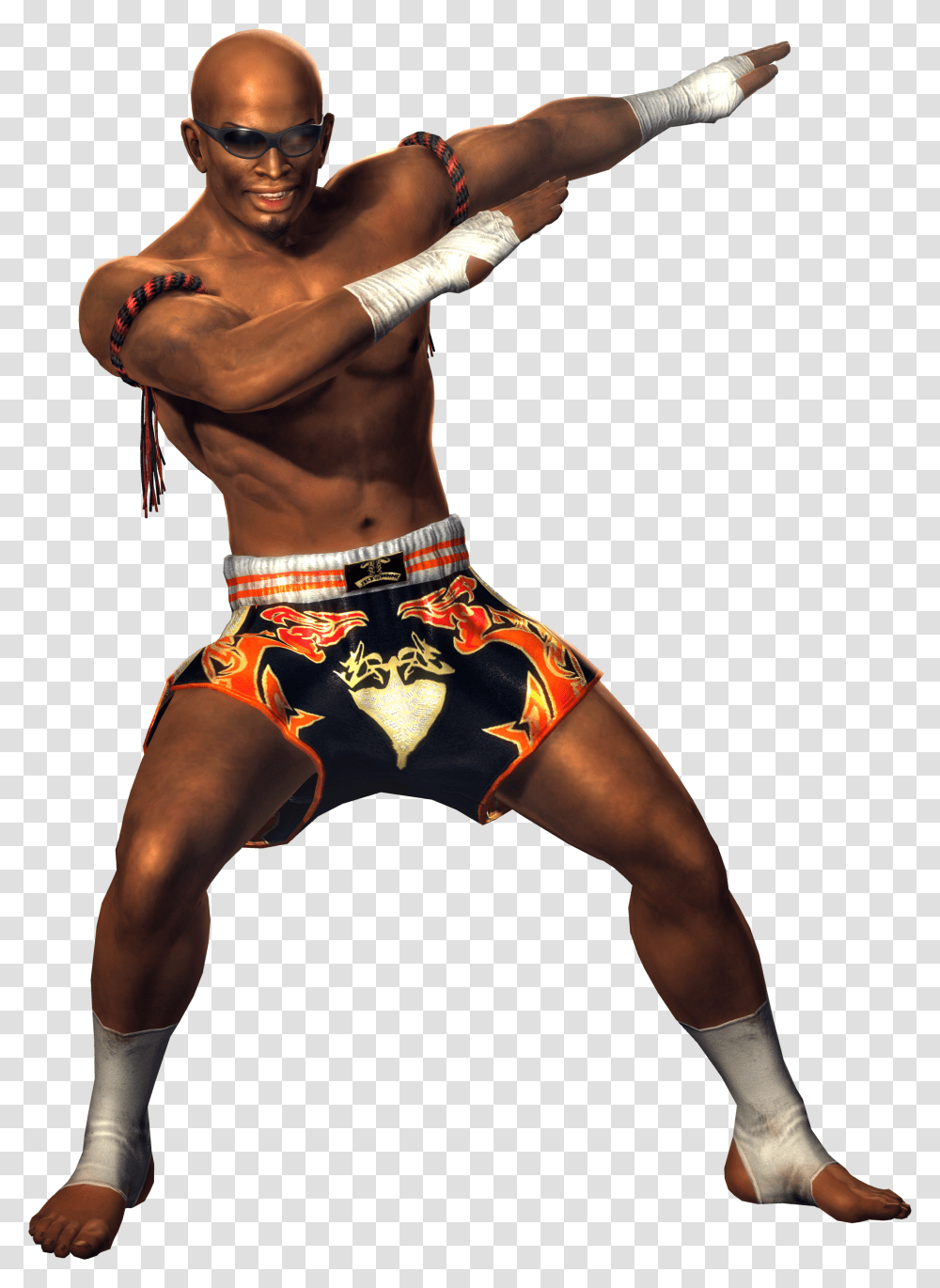 Black History Month Video Game Characters Day 15 Zack Dead Or Alive Muay Thai, Person, Skin, Costume Transparent Png