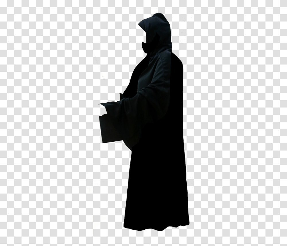 Black Hooded Figure, Person, Bow, Archery, Sport Transparent Png