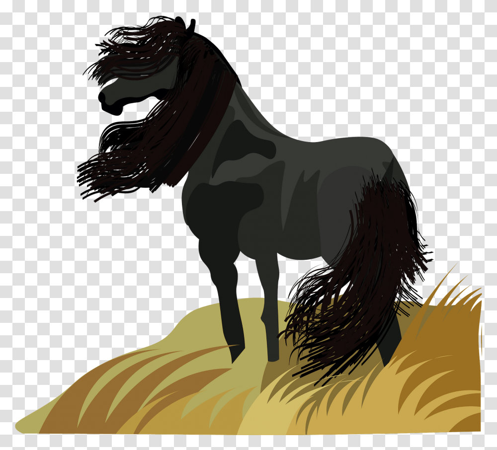 Black Horse Animal Figure, Mammal, Outdoors, Nature, Vegetation Transparent Png