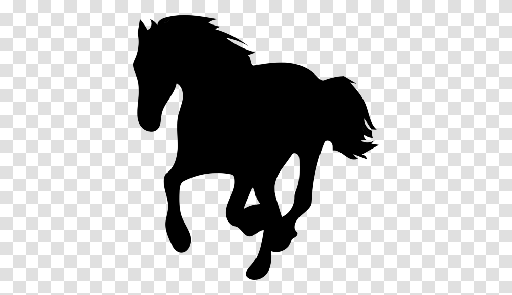 Black Horse, Silhouette, Stencil, Mammal, Animal Transparent Png