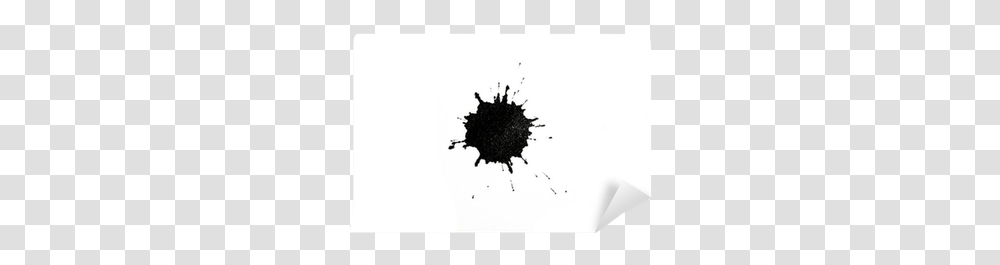 Black Ink Blot Sunflower, Stain Transparent Png