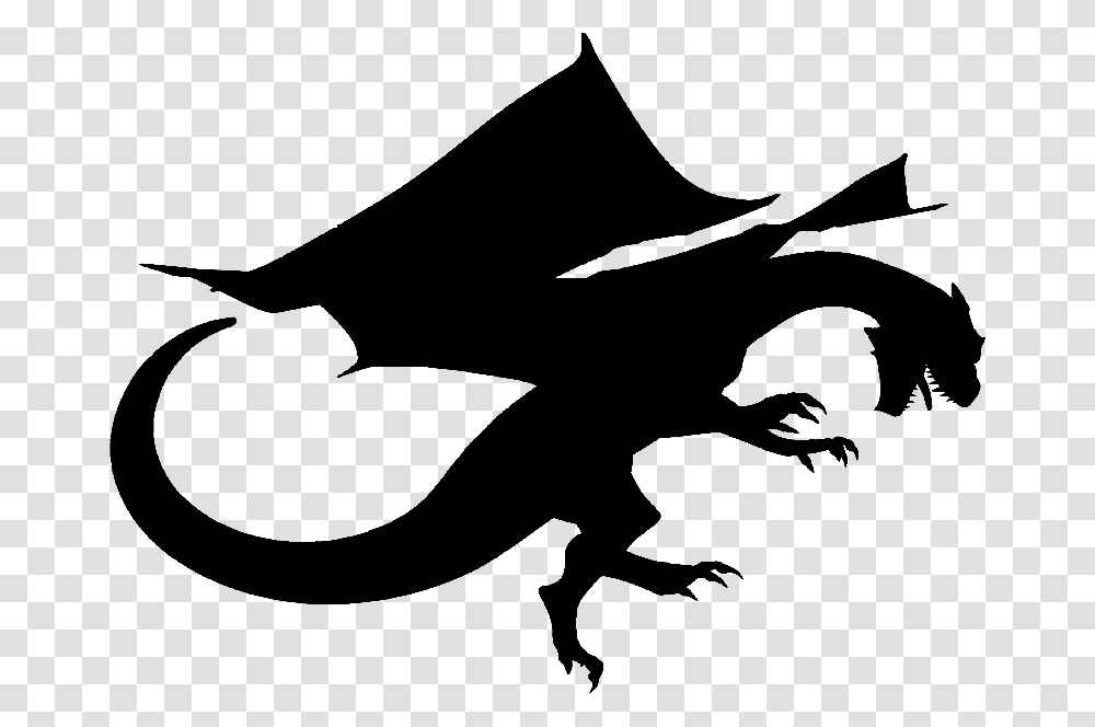 Black Ink Flying Dragon Silhouette Tattoo Design Dragon Silhouette Background, Gray, World Of Warcraft Transparent Png