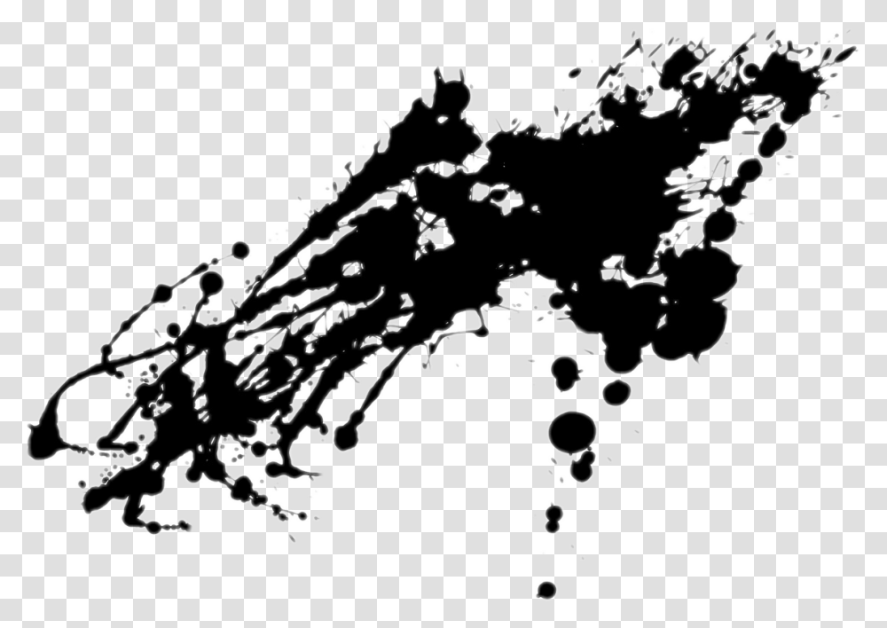 Black Ink Splatter Blotches Black Paint Splash, Handwriting, Outdoors, Nature Transparent Png
