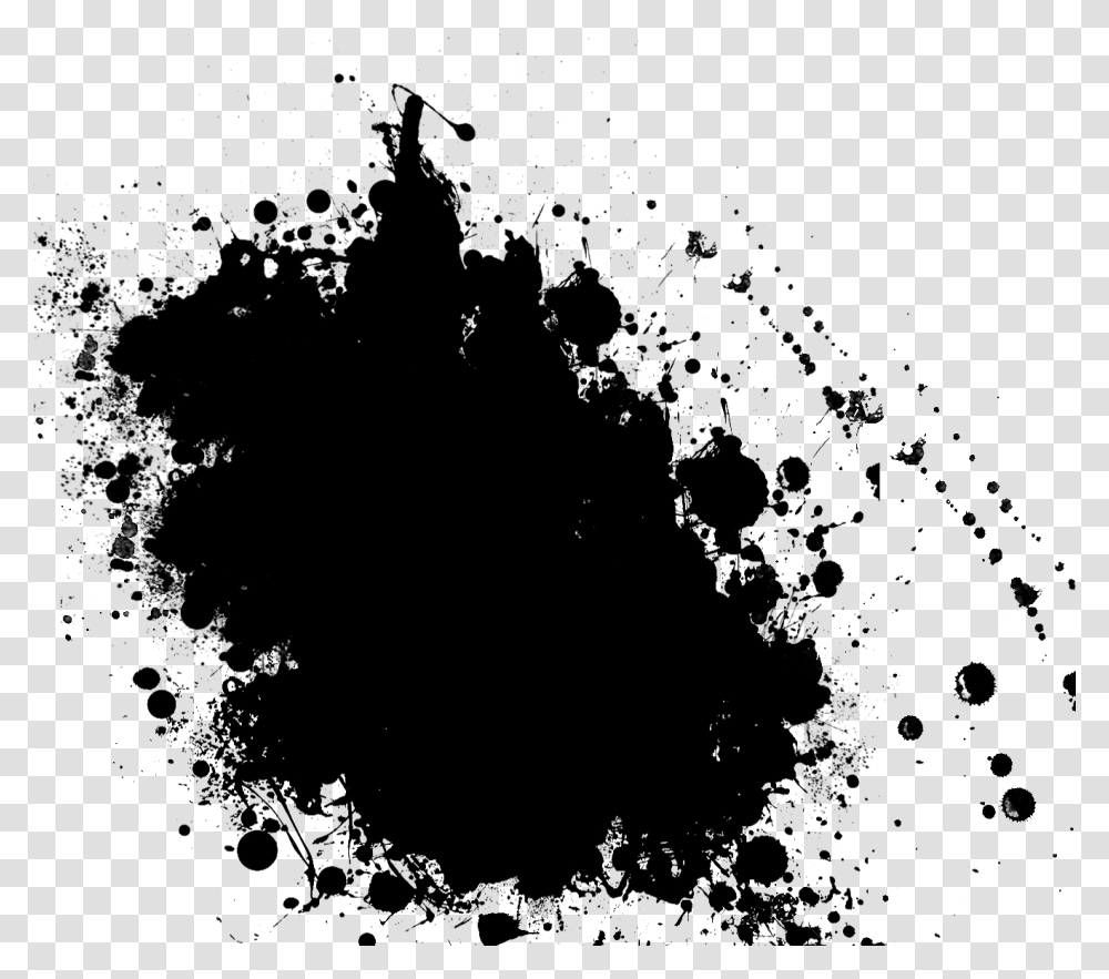 Black Ink Splatter, Gray, World Of Warcraft Transparent Png