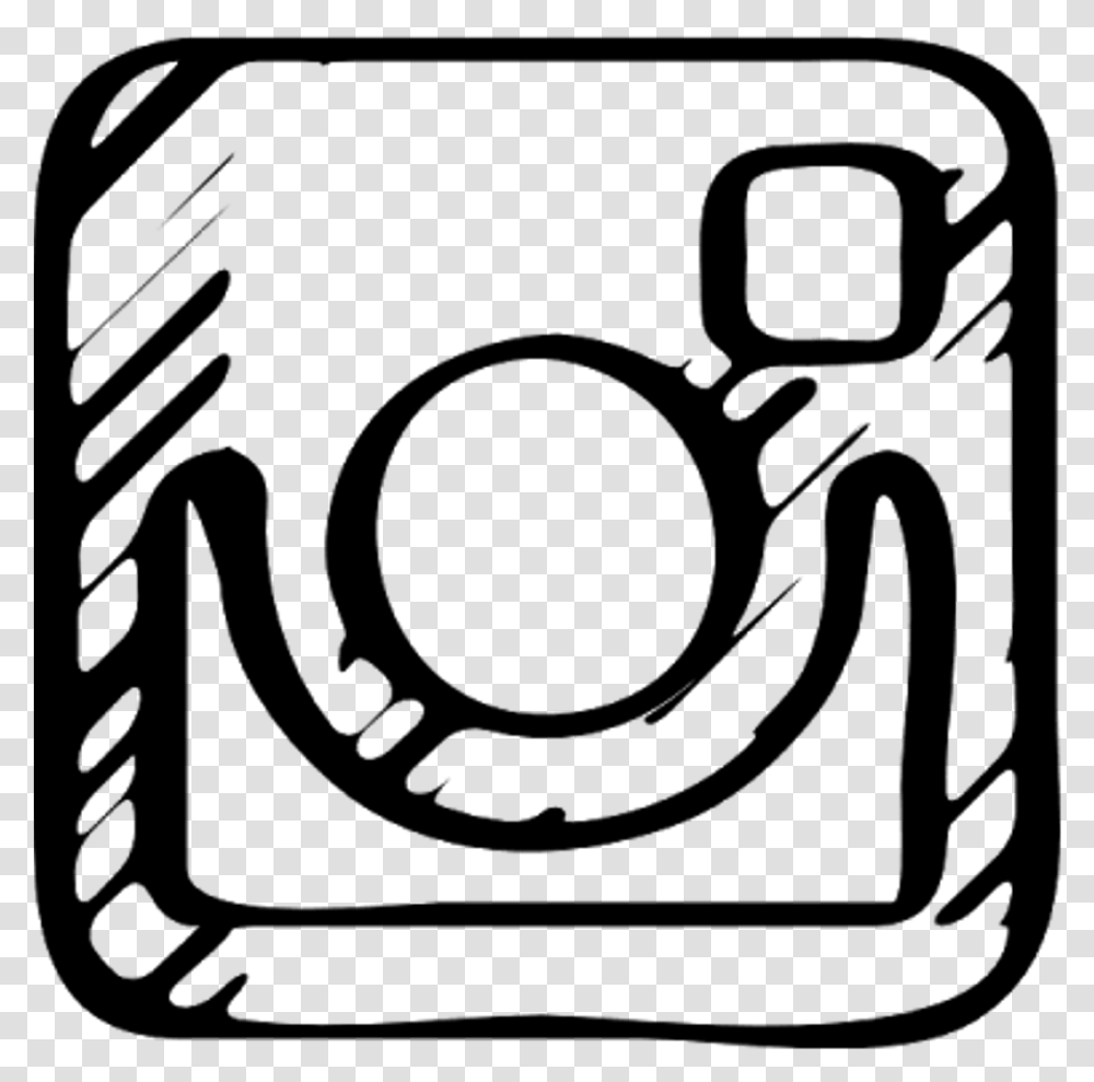 Instagram Black Logo Instagram And Telegram Stencil Camera Electronics Transparent Png Pngset Com