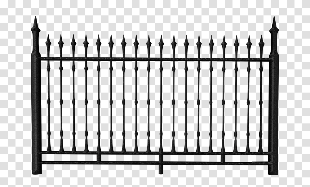 Black Iron Fence, Gate, Picket, Railing Transparent Png