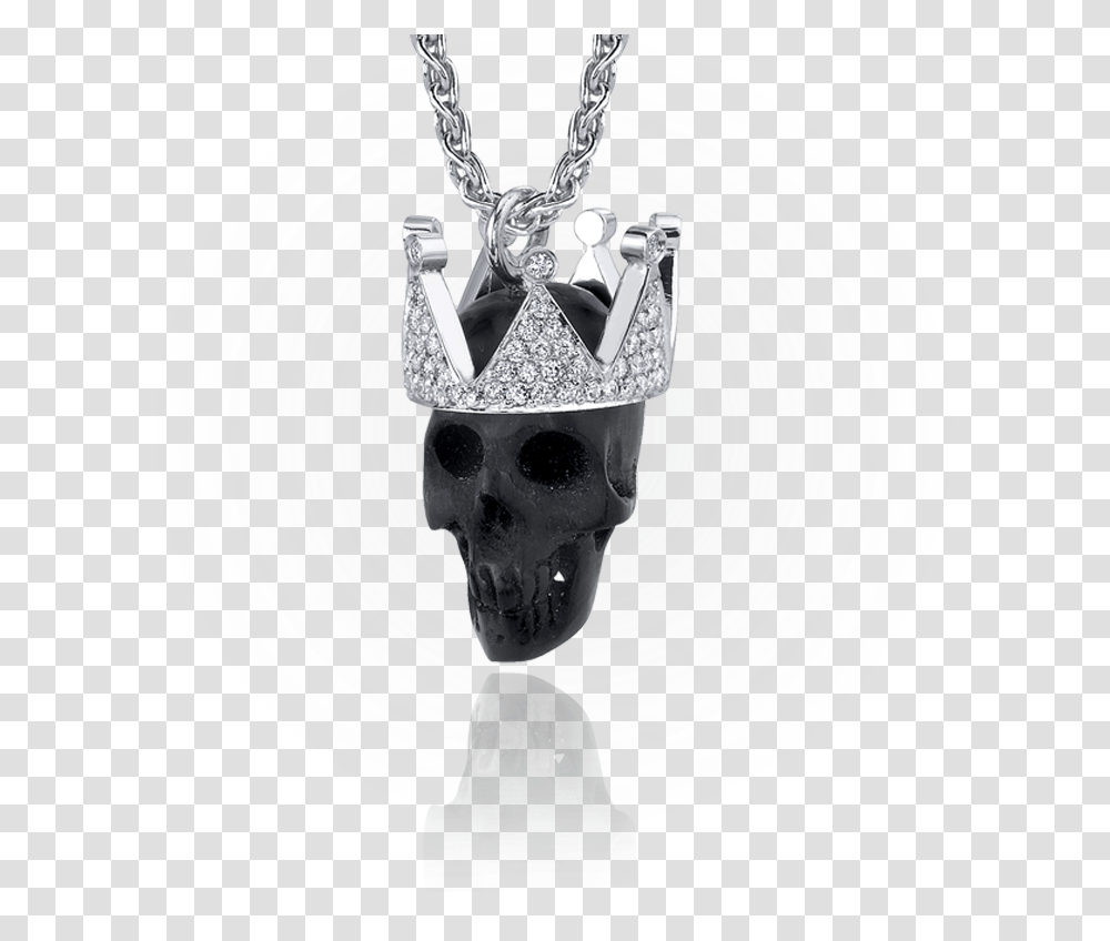 Black Ivory Skull Amp Diamond Crown Pendant Pendant, Jewelry, Accessories, Accessory, Sunglasses Transparent Png