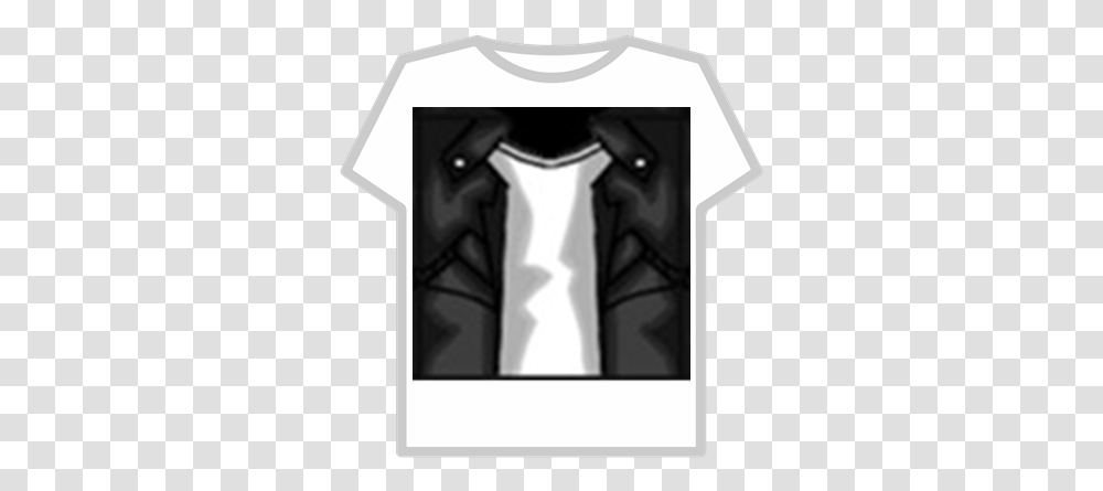 Black Jacket T Shirt Roblox T Shirt, Clothing, Apparel, Text, Tie Transparent Png