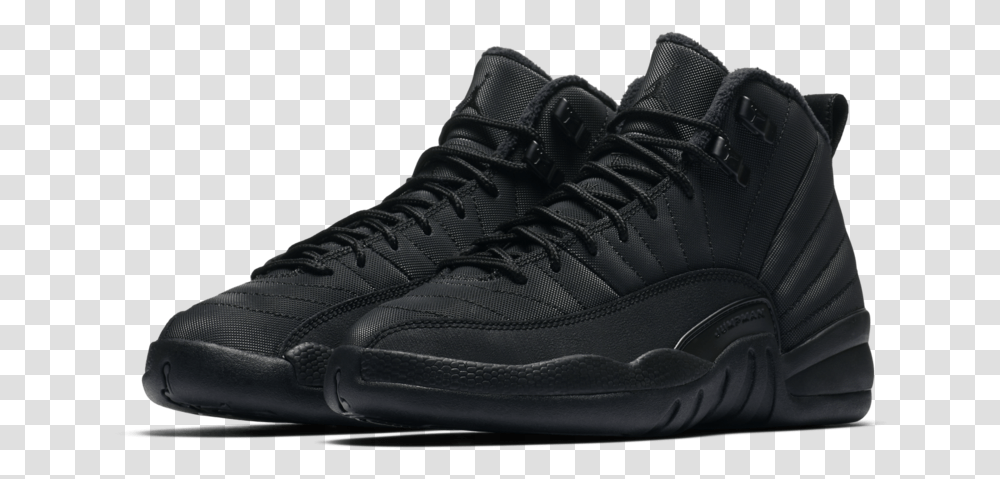 Black Jordan 12 Kids, Apparel, Shoe, Footwear Transparent Png