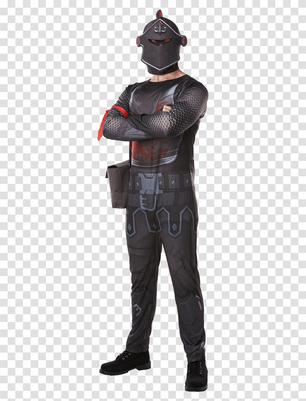 Black Knight Fortnite Costume, Person, Helmet, Vest Transparent Png