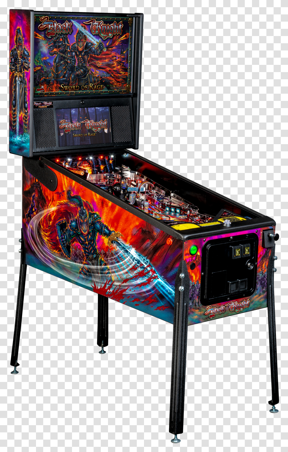 Black Knight Pro Pinball, Arcade Game Machine Transparent Png
