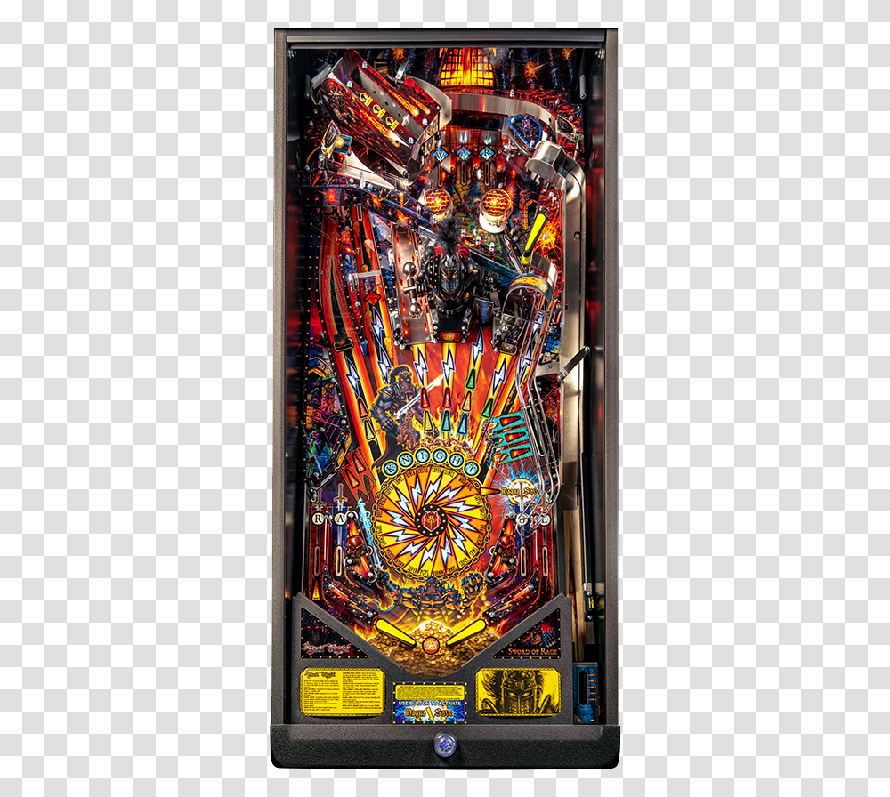 Black Knight Sword Of Rage Pinball, Arcade Game Machine, Stained Glass, Lighting Transparent Png