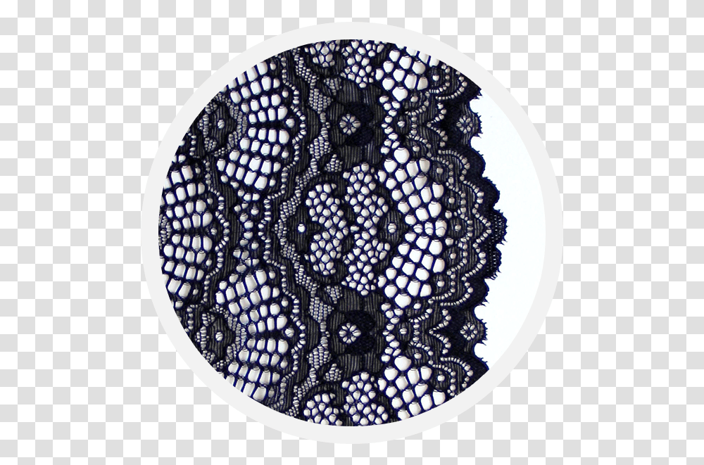 Black Lace Pattern Black Lace Trim Jett Circle Circle, Rug Transparent Png