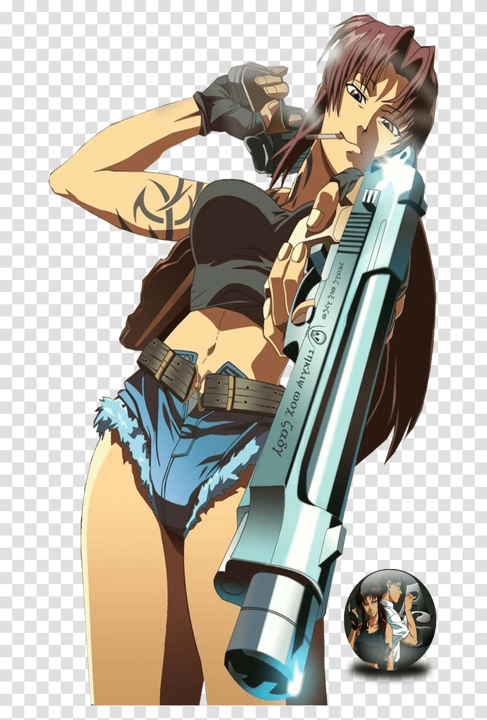 Black Lagoon Black Lagoon Revy, Person, Human, Weapon, Weaponry Transparent Png