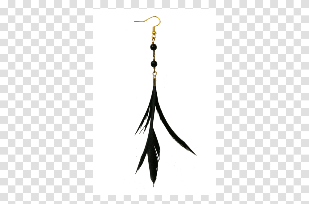 Black Lana Feather Earrings With Black Beads, Jewelry, Accessories, Accessory, Ornament Transparent Png