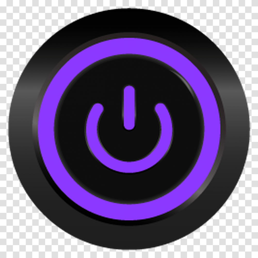 Black Latching 12v Push Button Switch Spdt Purple Power Symbol Dot, Logo, Trademark, Text, Hand Transparent Png