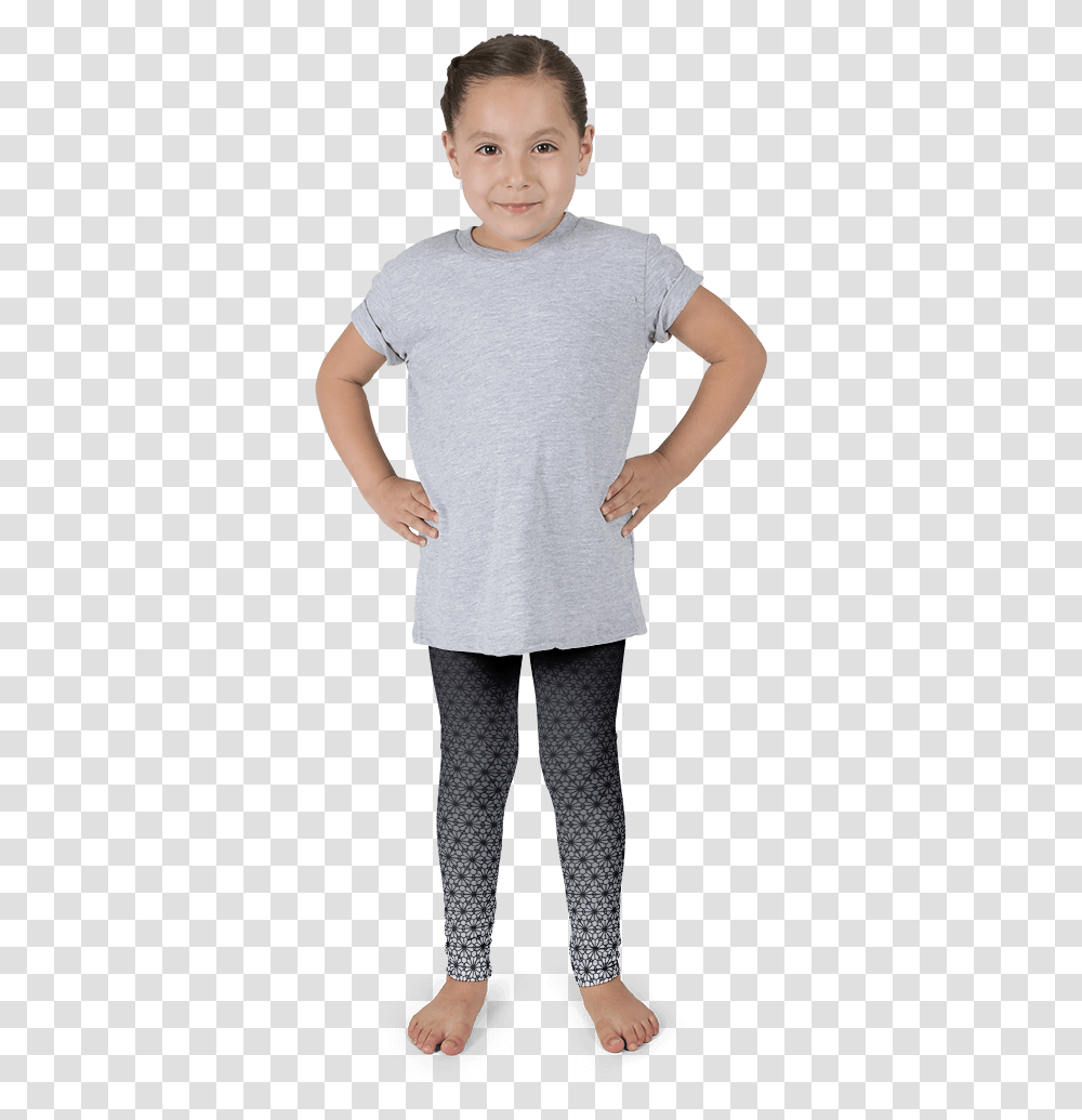 Black Leggings And T Shirt Kids, Sleeve, Person, Long Sleeve Transparent Png