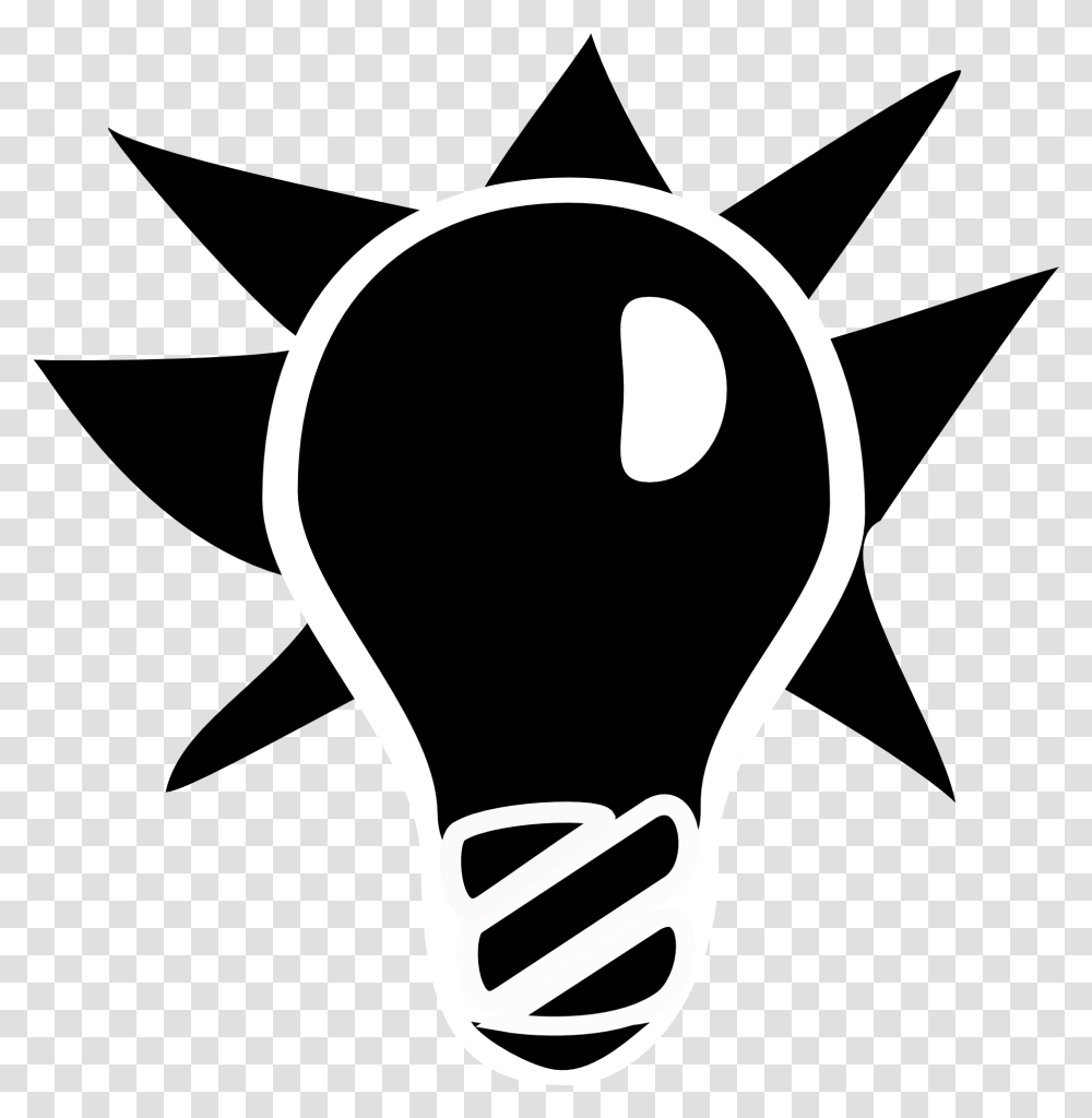 Black Light Bulb As An Illustration Example Of Clip Art, Lightbulb, Tennis Ball, Sport, Sports Transparent Png
