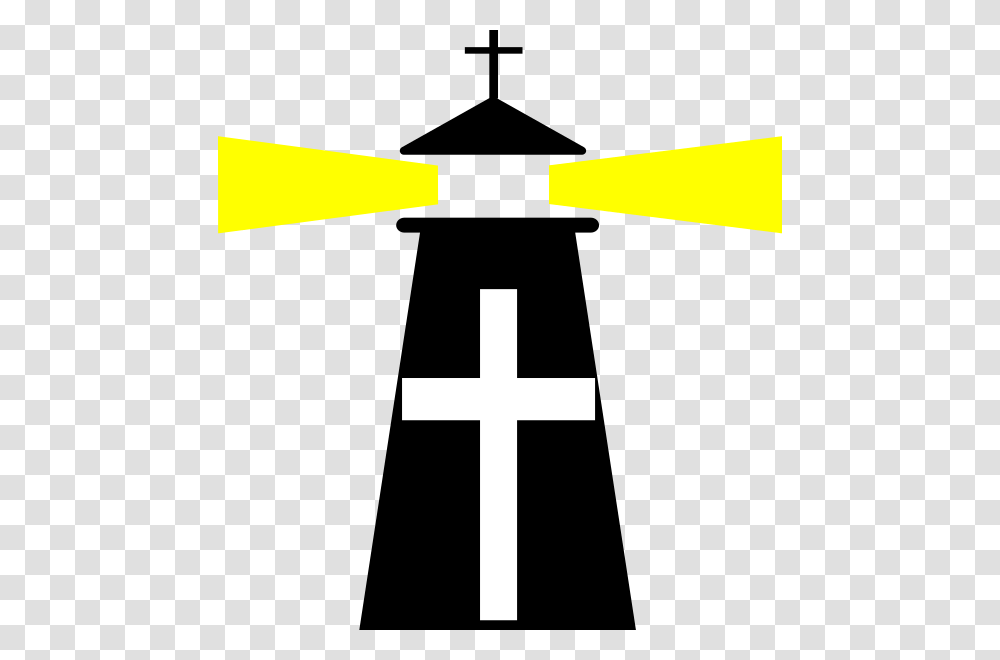 Black Lighthouse Cross Clip Art, Star Symbol, Silhouette, Crucifix Transparent Png