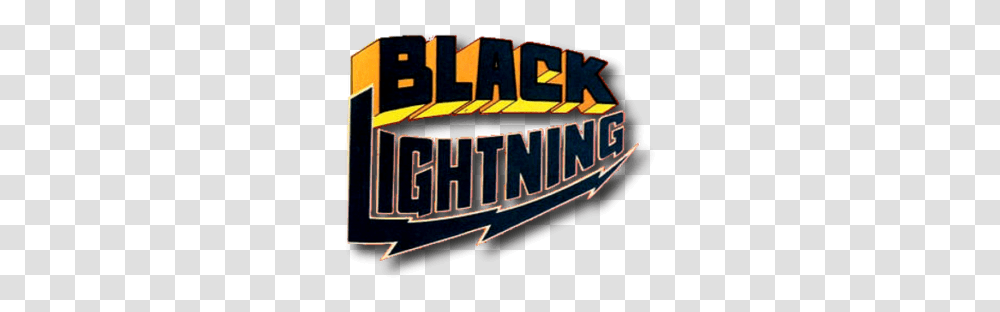 Black Lightning Logo Black Lightning, Word, Scoreboard, Pac Man Transparent Png