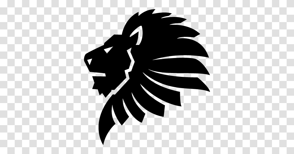 Black Lion Head Clip Art Lion Head In Black, Gray Transparent Png