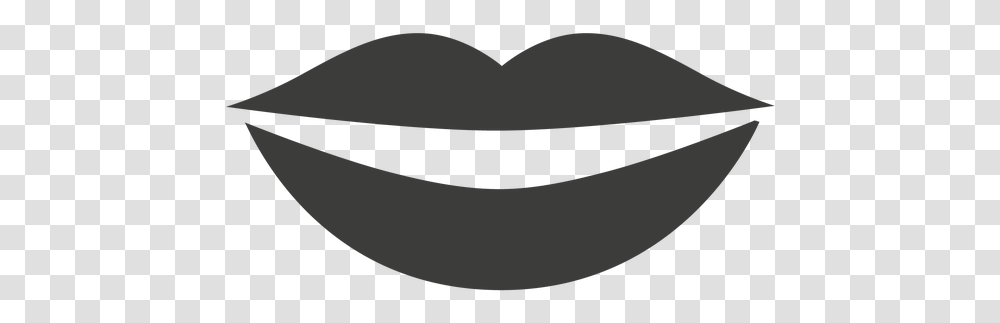Black Lips Mouth Vector Black And White Heart, Clothing, Apparel, Hat, Mustache Transparent Png
