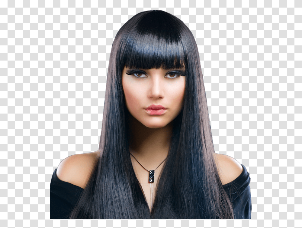 Black Long Haired Women, Person, Human, Necklace, Jewelry Transparent Png