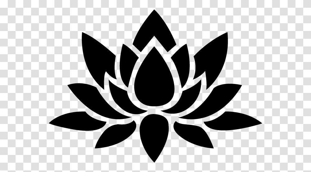 Black Lotus Flower, Stencil Transparent Png