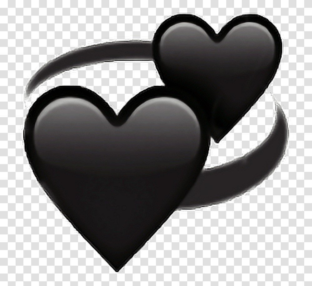 Black Love Heart Followback Followme Emoji Iphone Black Heart Emoji, Helmet, Apparel, Sunglasses Transparent Png
