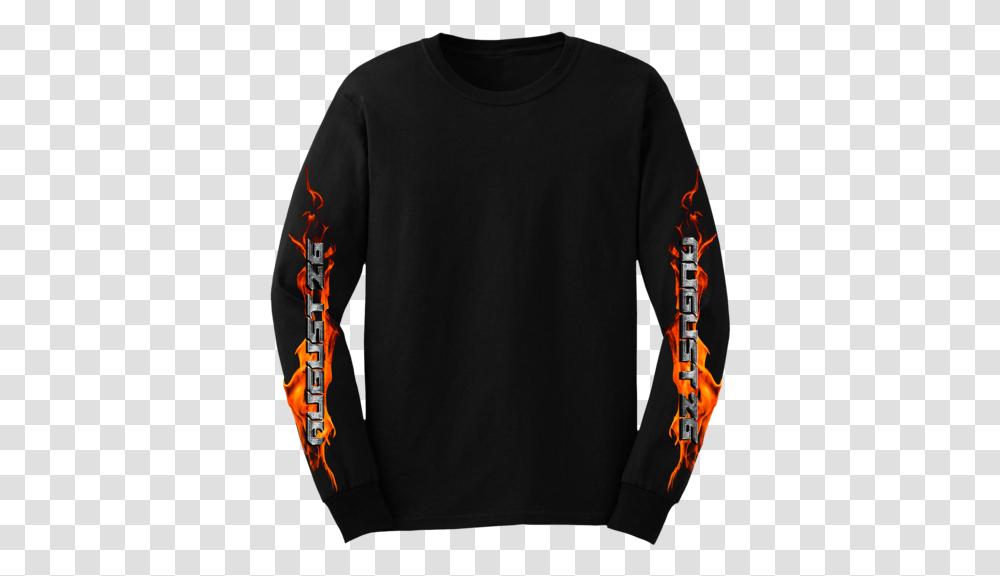 Black Ls Grande Long Sleeved T Shirt, Apparel, Sweatshirt, Sweater Transparent Png