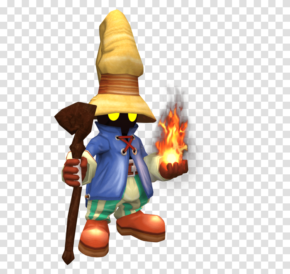 Black Mage Smashified, Figurine, Person, Human, Fire Transparent Png