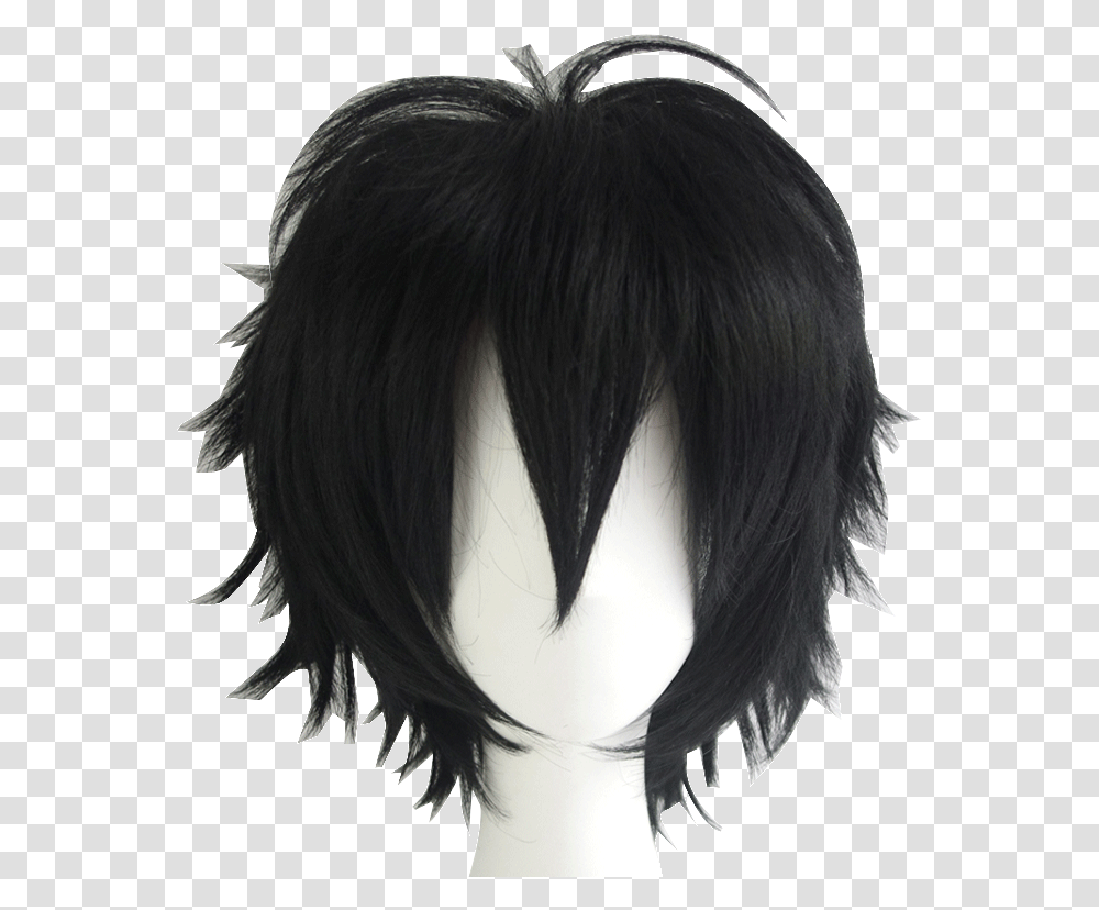 Black Male Wig Anime, Hair, Person, Costume, Black Hair Transparent Png