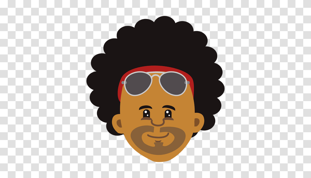 Black Man Cartoon Head Afro, Hair, Sunglasses, Accessories, Accessory Transparent Png