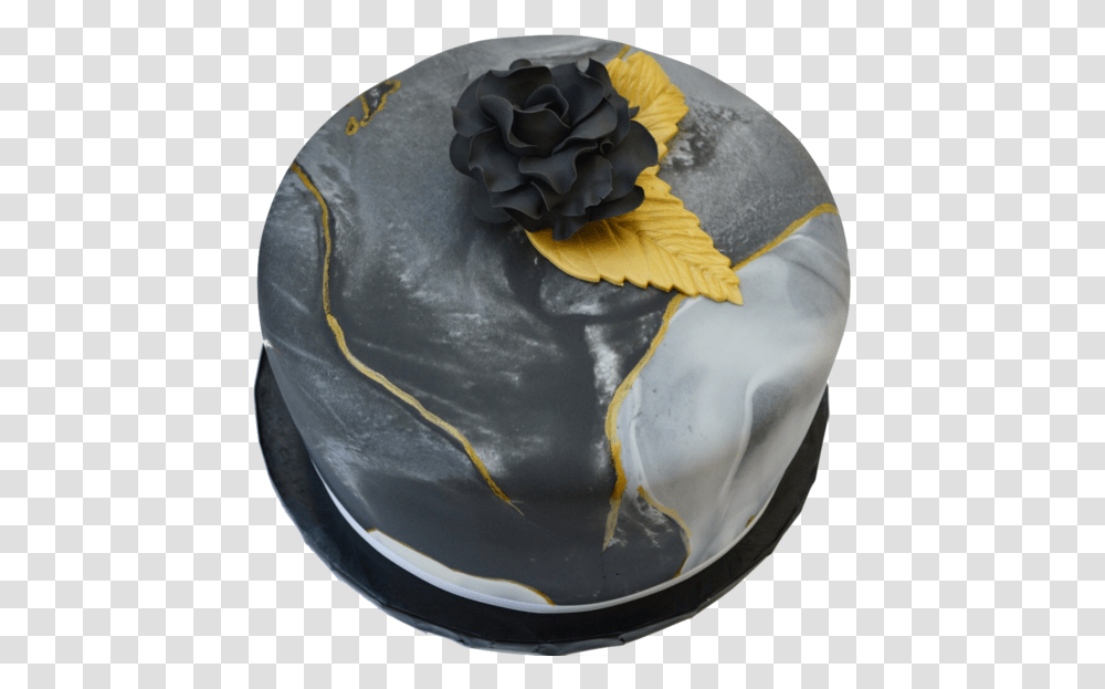 Black Marble Lemon Cake With Gold Accents And An Edible Marbled Sugar Paste Cake, Sweets, Food, Dessert, Icing Transparent Png