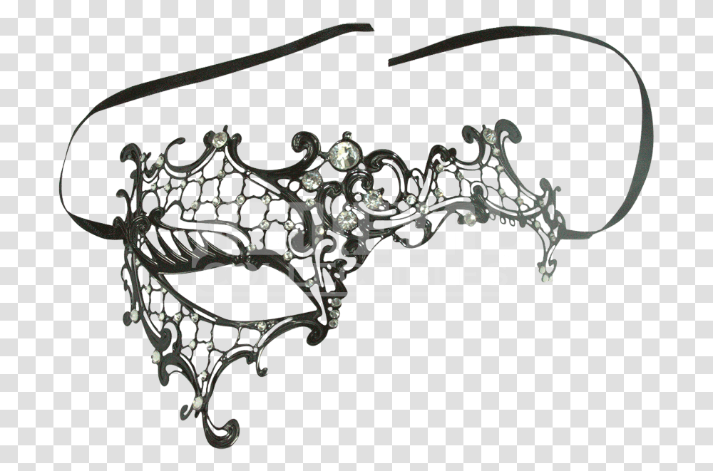Black Masquerade Mask One Eye Masquerade Mask Template, Chandelier, Lamp, Accessories, Accessory Transparent Png