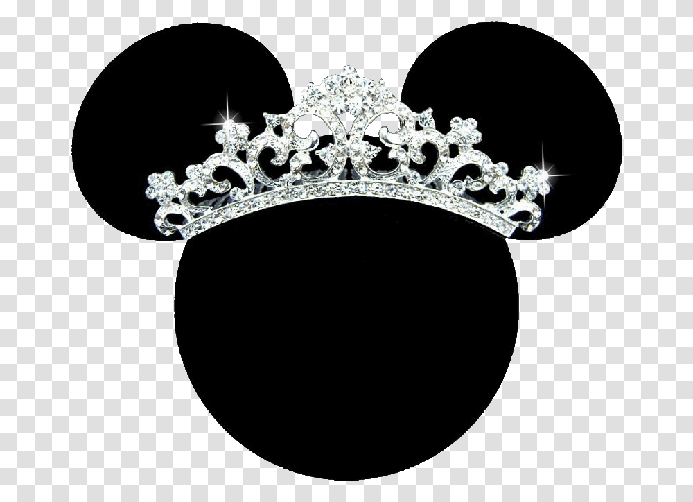 Black Mickey Head Clipart Images Pictures Minnie Mouse Head With Crown, Tiara, Jewelry, Accessories, Accessory Transparent Png