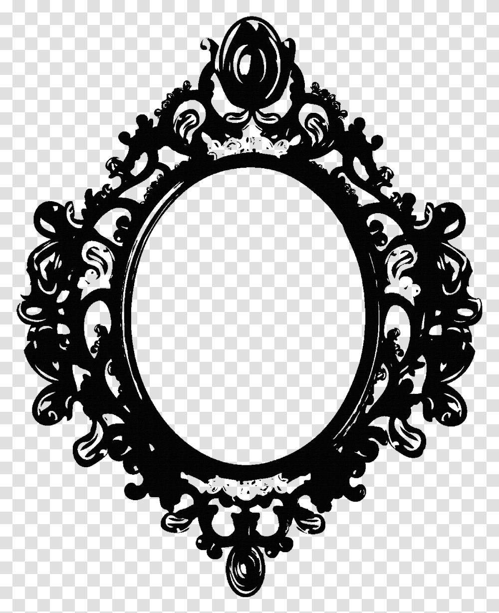 Black Mirror Frame, Oval, Cross, Gate Transparent Png