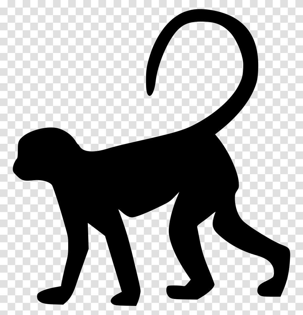 Black Monkey File, Silhouette, Stencil Transparent Png