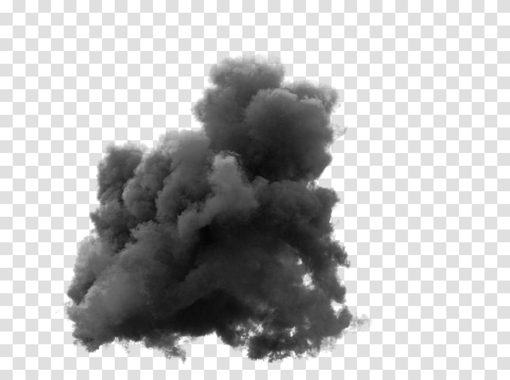 Black Mushroom Cloud Download Black Smoke Cloud, Nature, Outdoors, Pollution, Weather Transparent Png