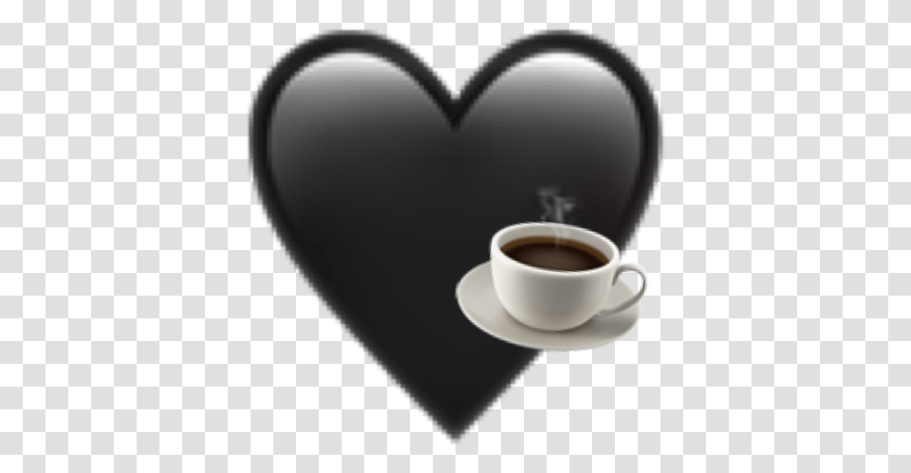 Black Negro Coffe Caf Heart Corazon Emoji Freetoedit Goth Aesthetic, Coffee Cup, Beverage, Drink, Espresso Transparent Png
