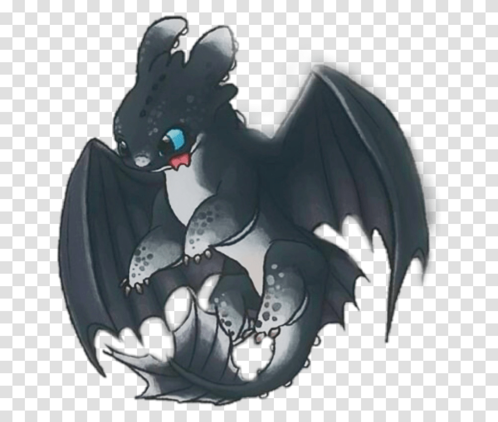 Black Night Light With Blue Eyes Her Name Is Eclipse Httyd Night Light, Dragon, Statue Transparent Png
