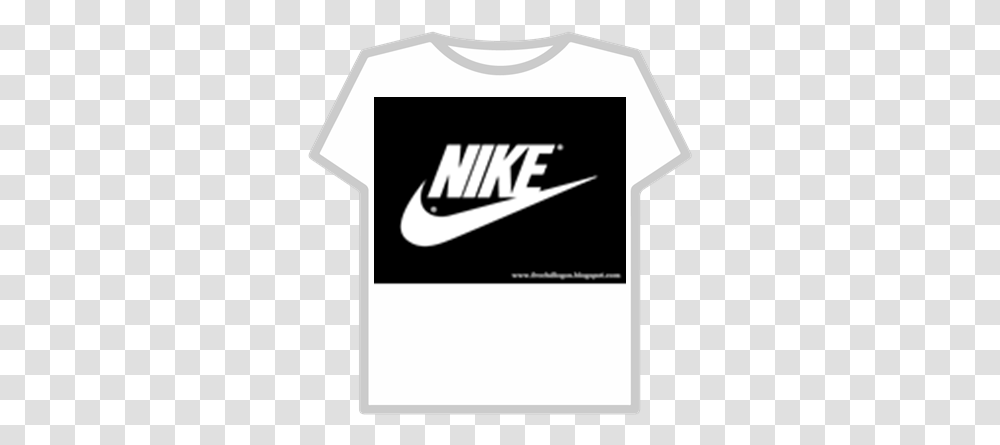 Black Nike Logo Roblox Nike, Clothing, Text, T-Shirt, Label Transparent Png