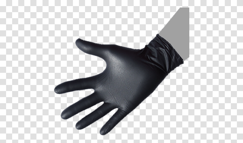 Black Nitrile Gloves Leather, Apparel, Person, Human Transparent Png