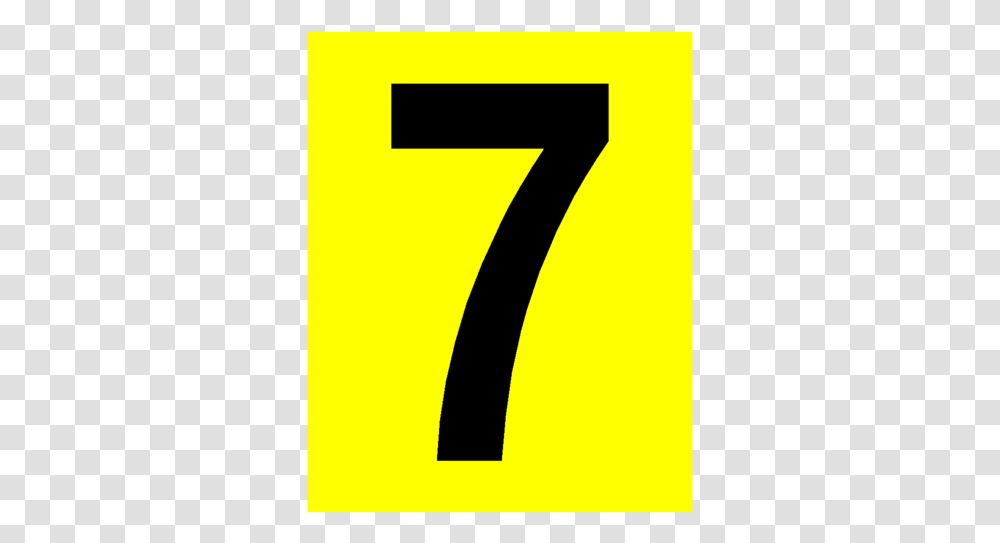 Black Number Seven Yellow Background, Axe, Tool Transparent Png