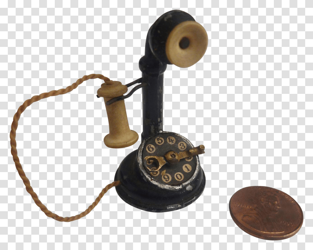 Black Old Fashioned Rotary Phone Telephone Wreceiver, Electronics, Dial Telephone, Bronze Transparent Png