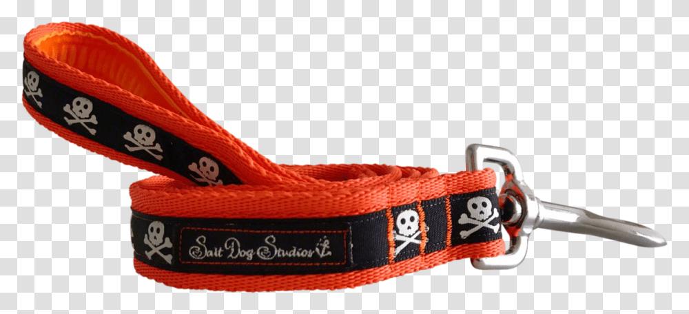Black On Orange Skulls Ribbon Dog Lead, Apparel, Shoe, Footwear Transparent Png