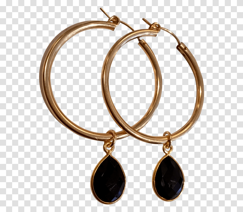 Black Onyx And Gold Hoop Earrings V Bangle, Accessories, Accessory, Jewelry, Bracelet Transparent Png