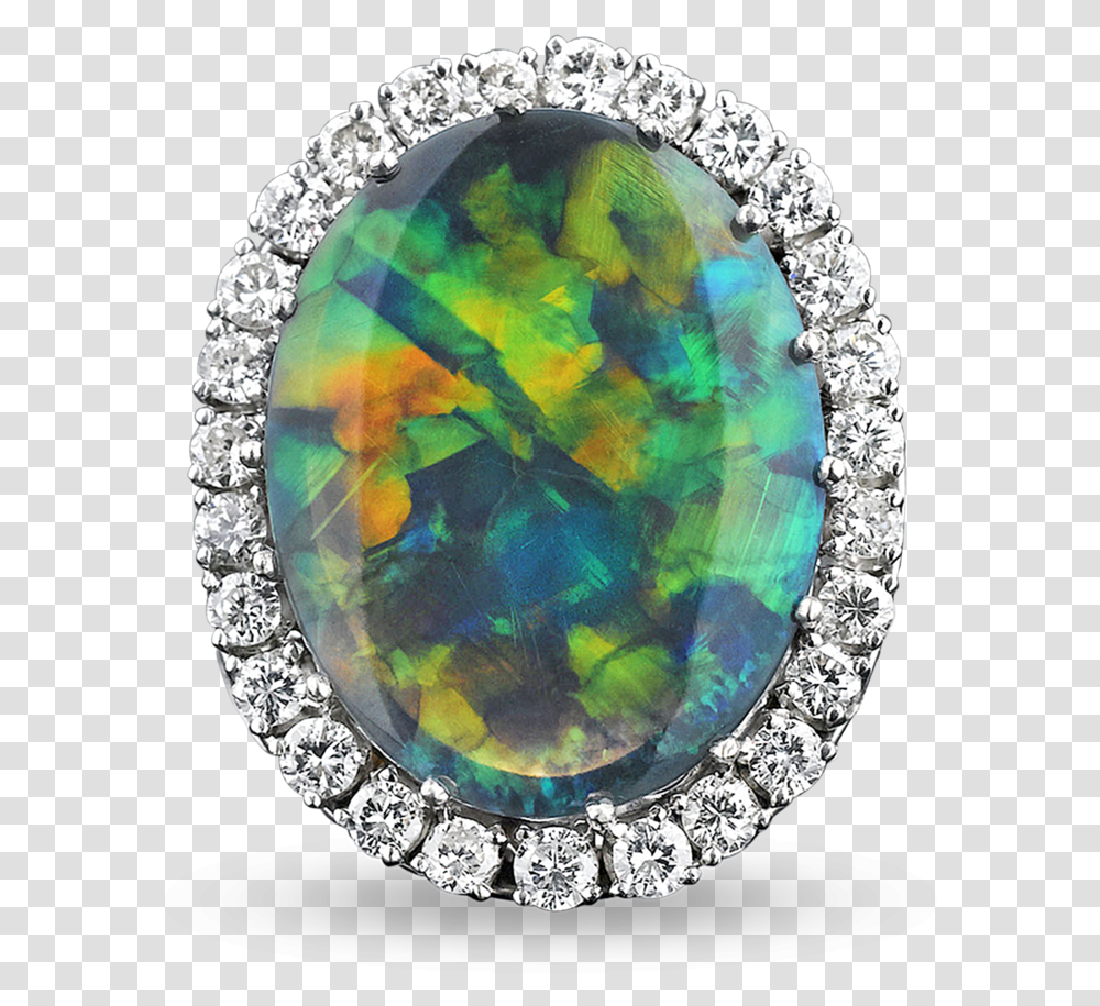 Black Opal And Diamond Ring Black Opal In Jewelry, Gemstone, Accessories, Accessory, Ornament Transparent Png